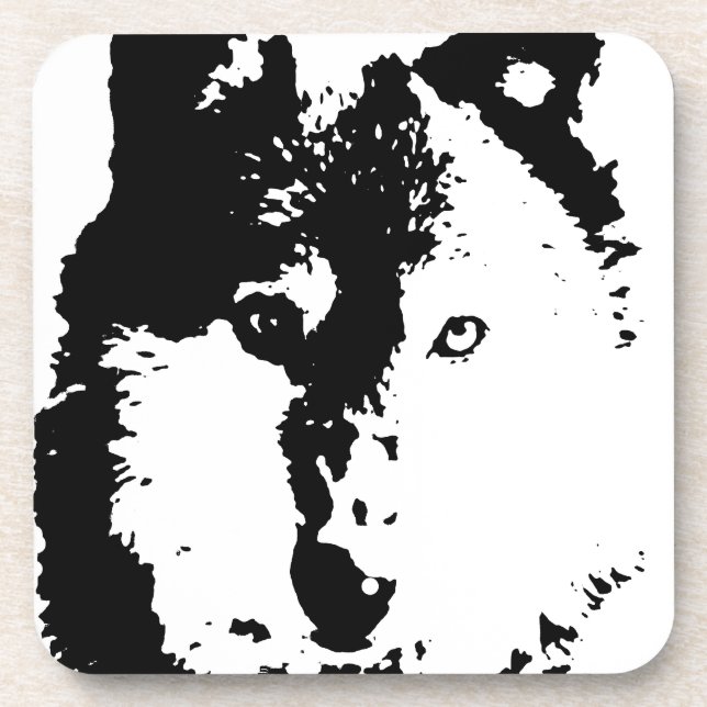 Dessous-de-verre Loup d'art pop (Devant)