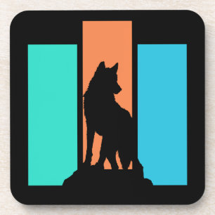 Dessous-de-verre Loup Extérieur Nature Silhouette