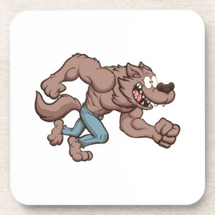 Dessous-de-verre Loup-garou en course