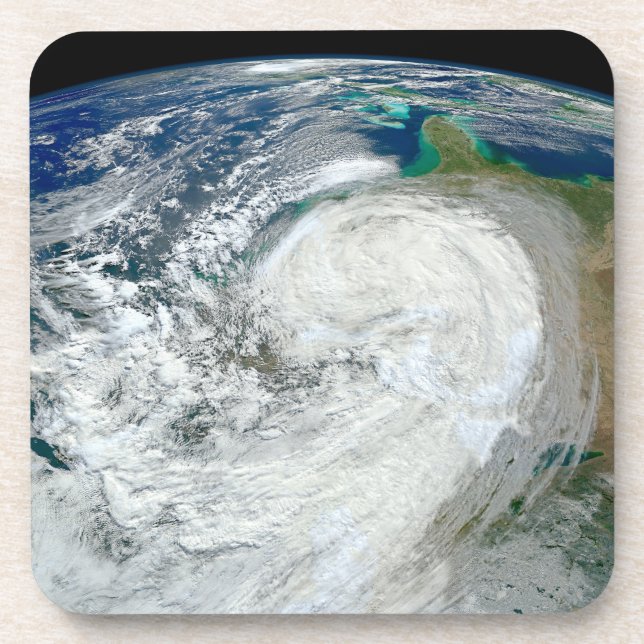 Dessous-de-verre L'Ouragan Sandy Le Long De La Côte Est Des États-U (Devant)