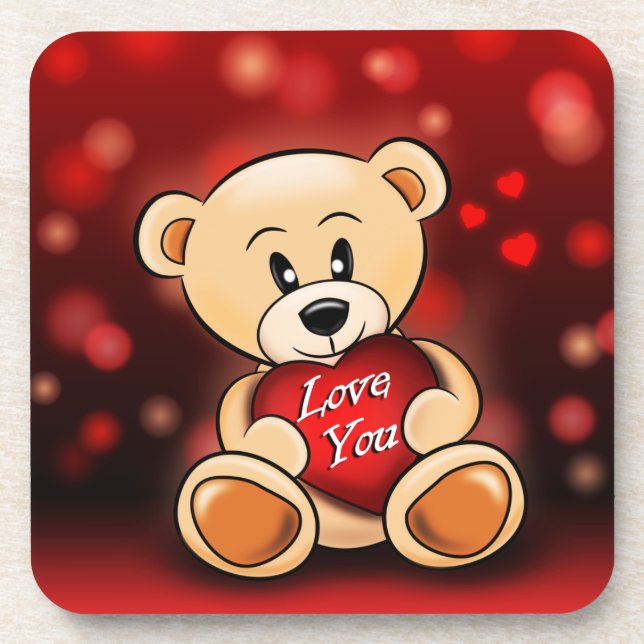 Dessous-de-verre L'ourson t'aime (Devant)