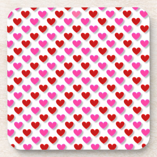 Dessous-de-verre Love Hearts Saint Valentin Motif (Devant)