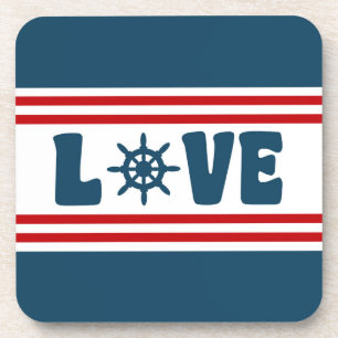Dessous-de-verre Love nautical design