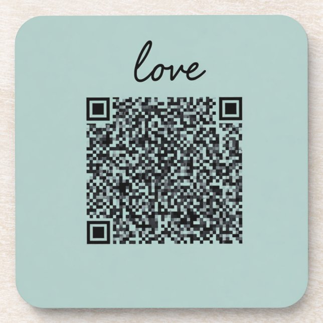 Dessous-de-verre Love QR Code (Devant)