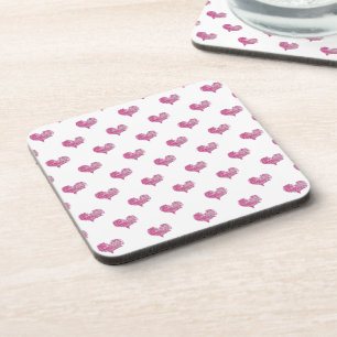 Dessous-de-verre Love Valentine's Day Hot Rose Heart croquis