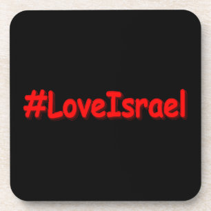 Dessous-de-verre "#LoveIsrael" Joli design. Acheter maintenant