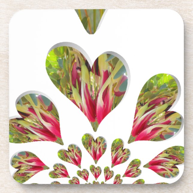 Dessous-de-verre Lovely Hearts Humanitarian Day Le monde a besoin d (Devant)