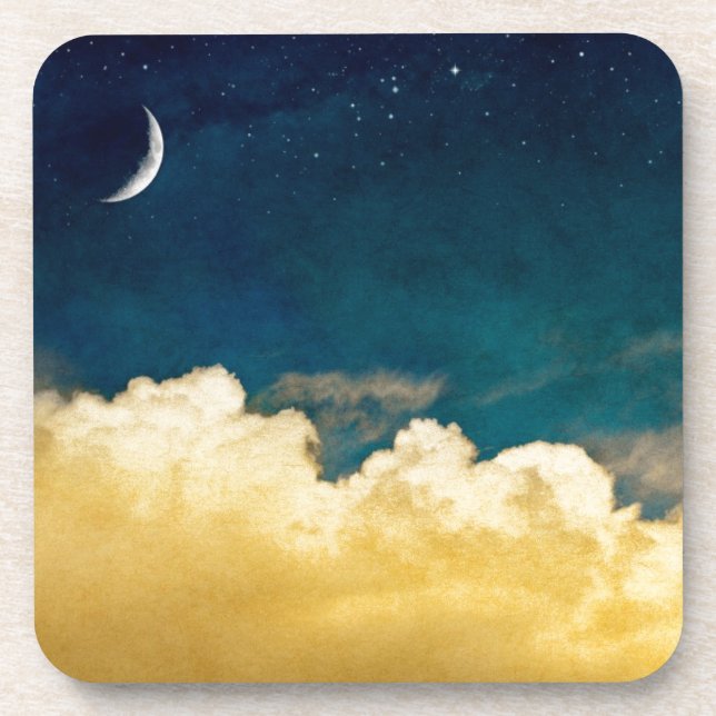 Dessous-de-verre Lune et Cloudscape (Devant)