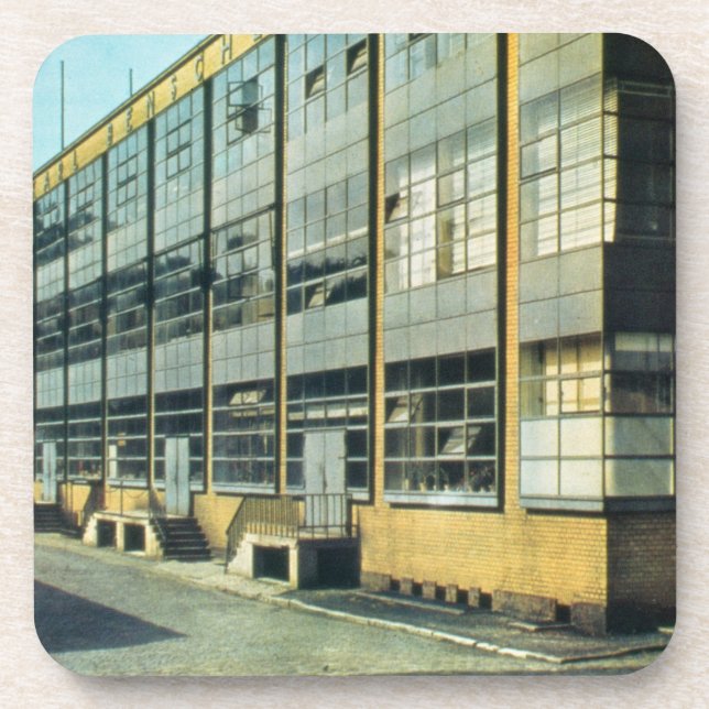 Dessous-de-verre L'usine de chaussure de Fagus, conçue par Walter (Devant)