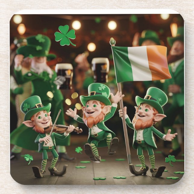 Dessous-de-verre Lutins chanceux saint Patrick (Devant)
