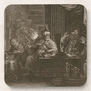 Dessous-de-verre Lycaon a métamorphosé dans un loup, 1731 (la
