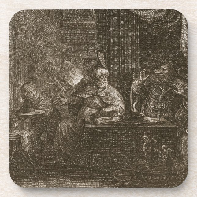 Dessous-de-verre Lycaon a métamorphosé dans un loup, 1731 (la (Devant)