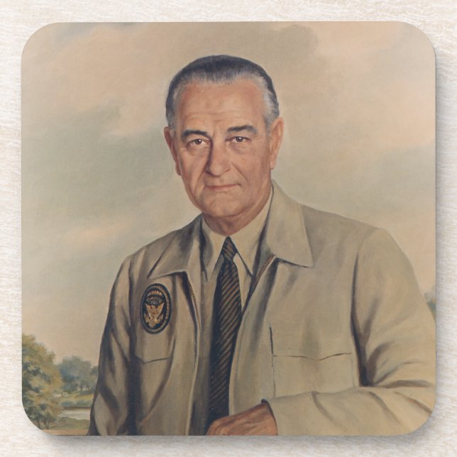 Dessous-de-verre Lyndon B. Johnson - Elizabeth Shoumatoff (1969) (Devant)