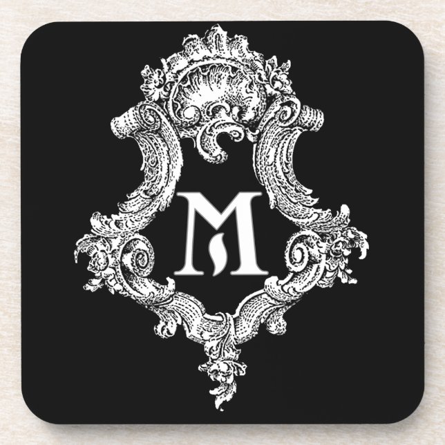 Dessous-de-verre M Monogramme initial (Devant)