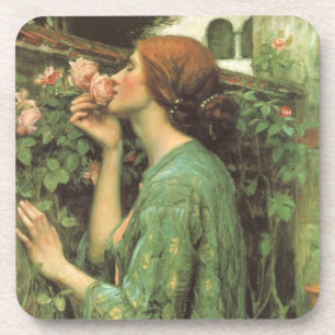 Dessous-de-verre Ma douce rose, ou l'âme de la rose par Waterhouse