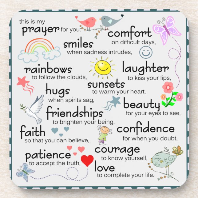 Dessous-de-verre Ma Prière Pour Vous (Devant)