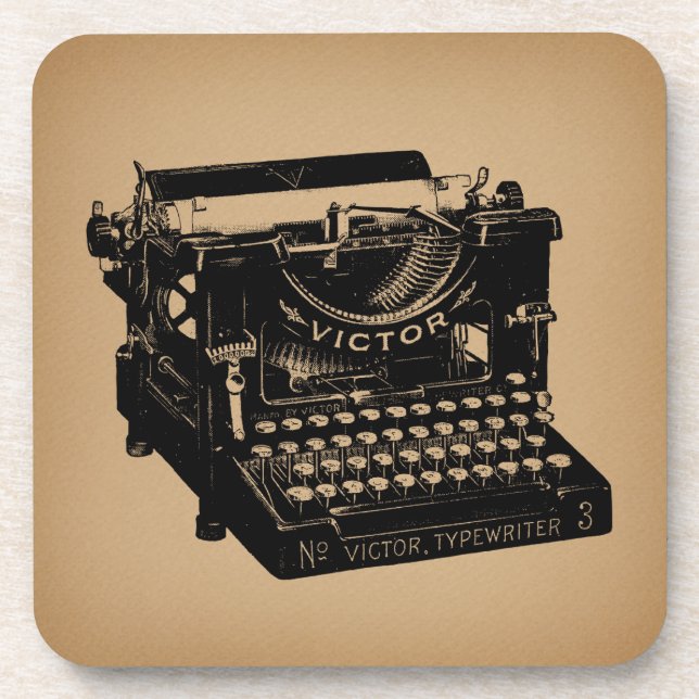 Dessous-de-verre Machine à écrire d'époque (Devant)