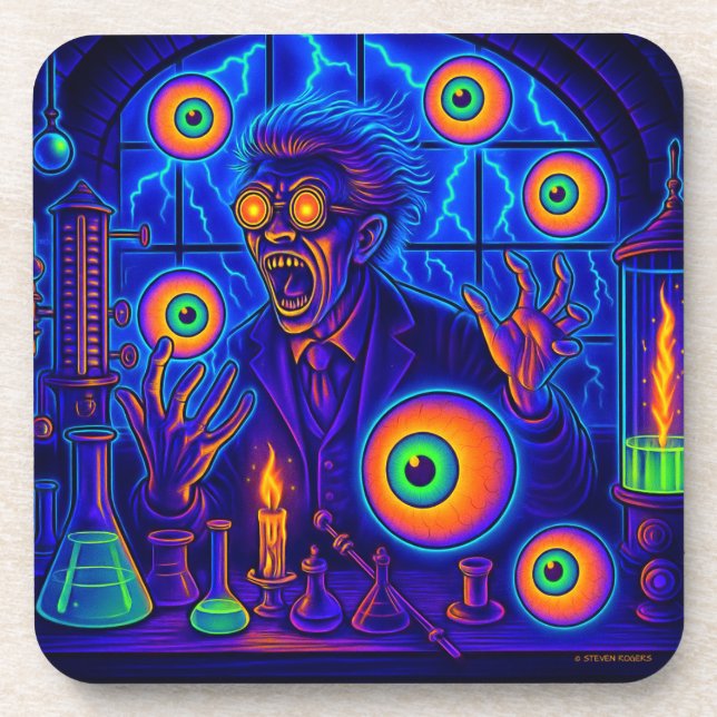 Dessous-de-verre MAD SCIENTIFIQUE - LA MAD LAB INFERNO (6 ct). (Devant)