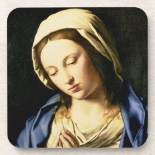 Dessous-de-verre Madonna à la prière (huile sur la toile)