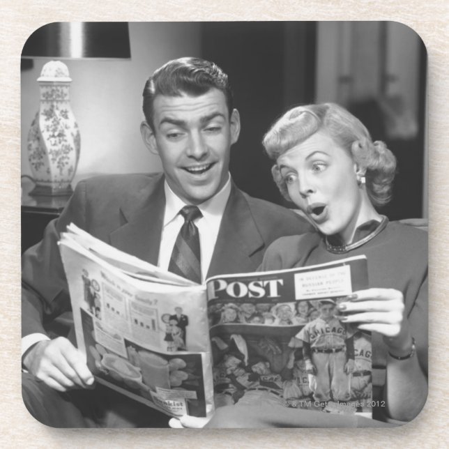 Dessous-de-verre Magazine de lecture de couples (Devant)