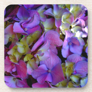 Dessous-de-verre Magenta Purple Hydrangée bleu violet jaune