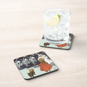 Dessous-de-verre Magicien vintage de Oz Dorothy Toto Glinda Munchki