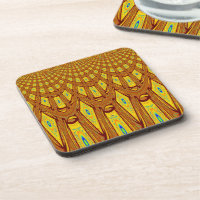 Magnifique motif tribal africain brun doré vectori