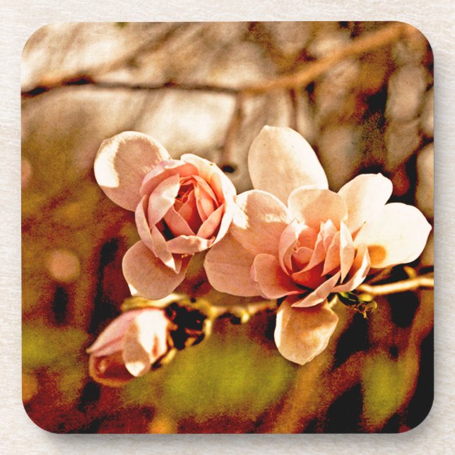 Dessous-de-verre Magnolia Mood en rose (Devant)