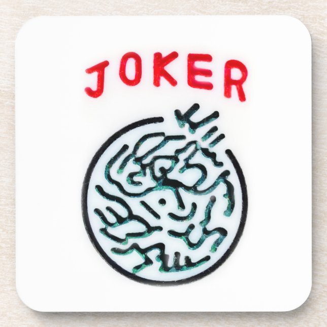 Dessous-de-verre MahJong symbole du jeu Joker tuile (Devant)