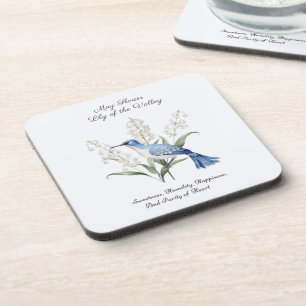 Dessous-de-verre Mai Mois de naissance Fleur Lys de la vallée Anniv