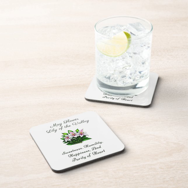 Dessous-de-verre Mai Mois de naissance Lys de fleurs de la vallée F (Côté Droit)