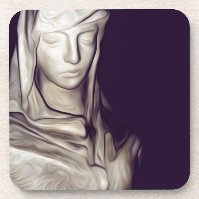 Dessous-de-verre main sur coeur (Devant)