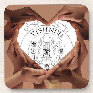 Dessous-de-verre mains aidantes de la société Vishnuh