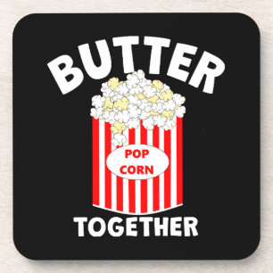 Dessous-de-verre Maïs soufflé de film BUTTER Together