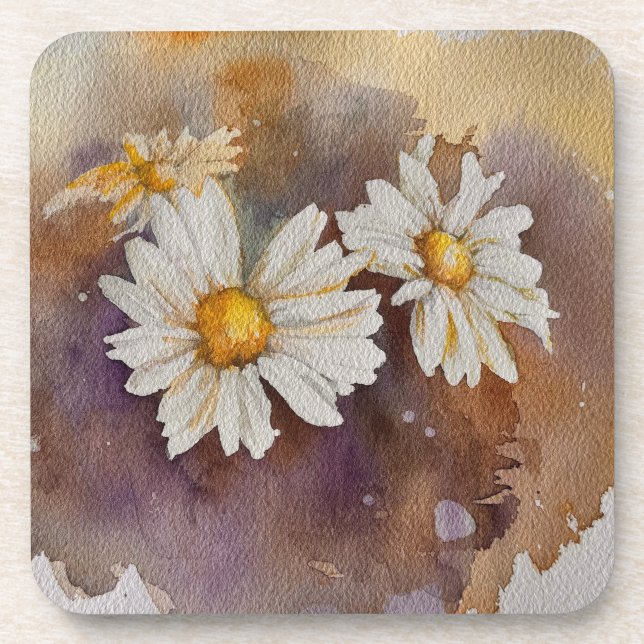 Dessous-de-verre Maisies dans la brume d'aquarelle (Devant)