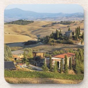 Dessous-de-verre Maison Belvedere au coucher du soleil, San Quirico