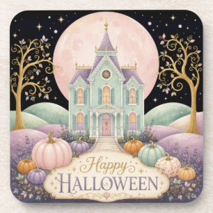 Dessous-de-verre Maison hantée victorienne pastel fantaisiste Hallo