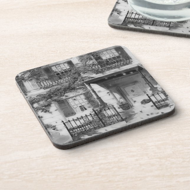 Dessous-de-verre Maison magique d'automne Beverage Coaster (Côté gauche)