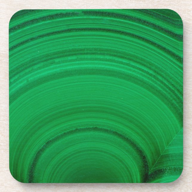 Dessous-de-verre Malachite verte en gros plan (Devant)