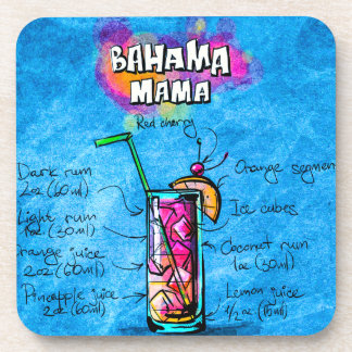 Dessous-de-verre Maman Cocktail Recipe Plastic Coaster de Bahama