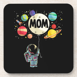 Dessous-de-verre Maman du garçon qui fête son anniversaire Astronau