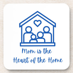Dessous-de-verre Maman est le Coeur de la Maison sur un