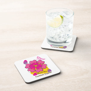 Dessous-de-verre Maman Mon Design de Fleur Pour Toujours