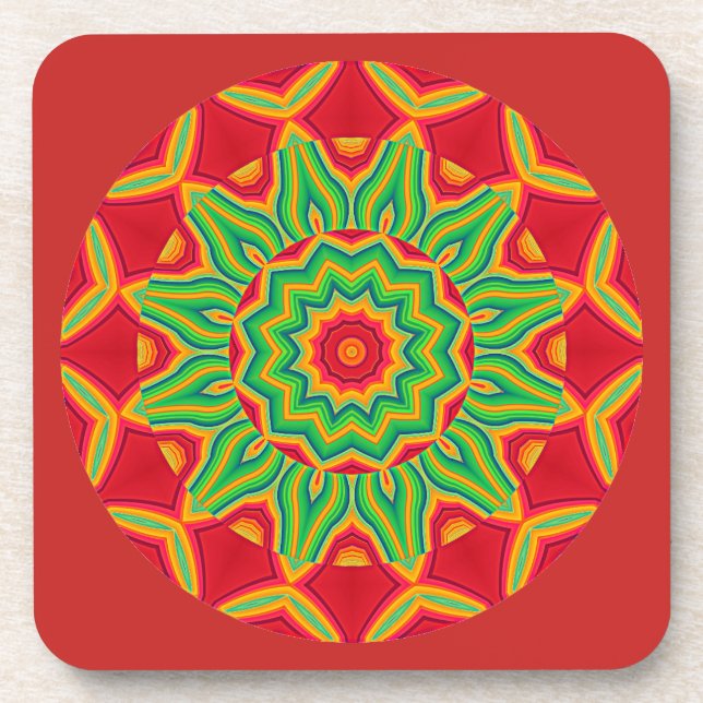 Dessous-de-verre Mandala Beverage Coaster (Devant)