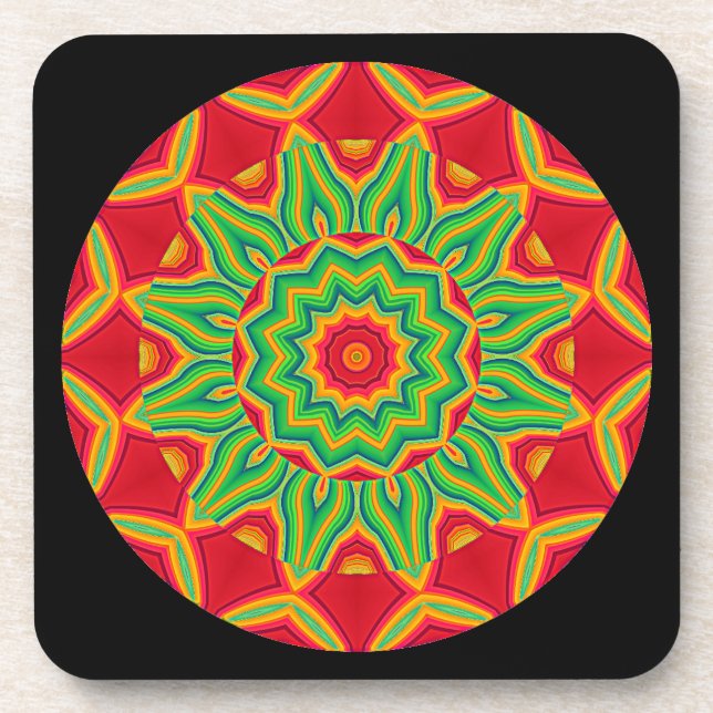 Dessous-de-verre Mandala Beverage Coaster (Devant)