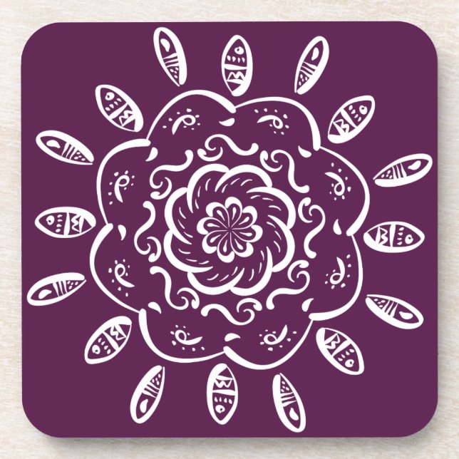Dessous-de-verre Mandala Blackberry (Devant)