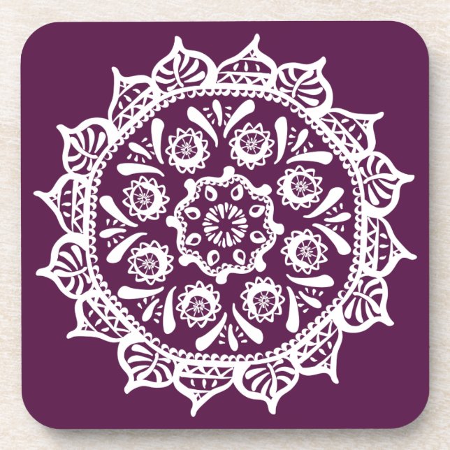 Dessous-de-verre Mandala Blackberry (Devant)