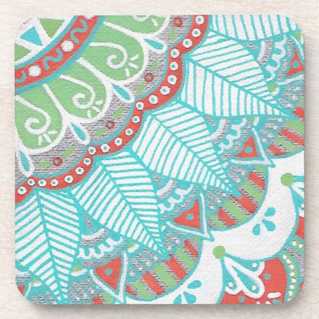 Dessous-de-verre Mandala Coasters~Set de 6 (Devant)