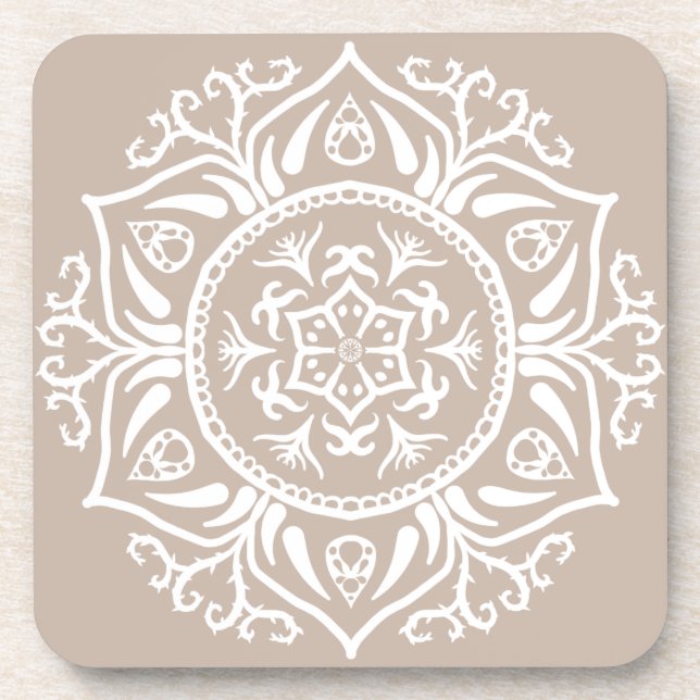 Dessous-de-verre Mandala en laine (Devant)