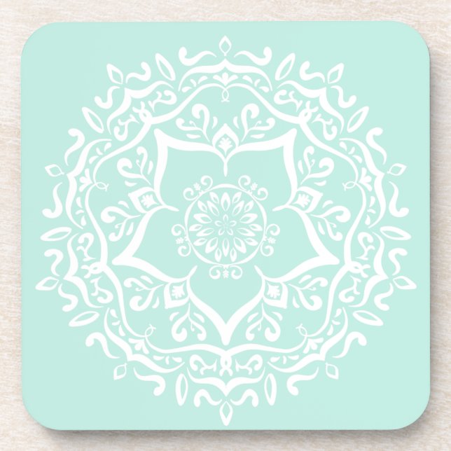 Dessous-de-verre Mandala en verre marin (Devant)